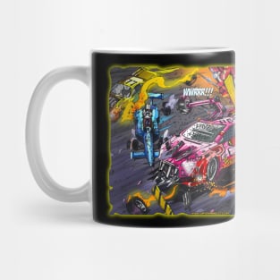 curves and bullets demolition race Mug